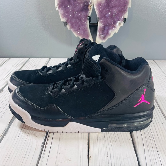 Nike Air Jordan Flight Origin 2 GS ~ Hyper Pink & Black Sneakers | Size 6.5 Y - Picture 2 of 12